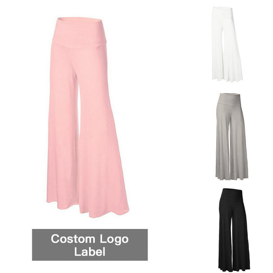 Women's Ice Silk Draped Wide-Leg Pants Plus Size Yoga Long Pants Fitness Loose Pants 2024 Hot Cross-Border Style