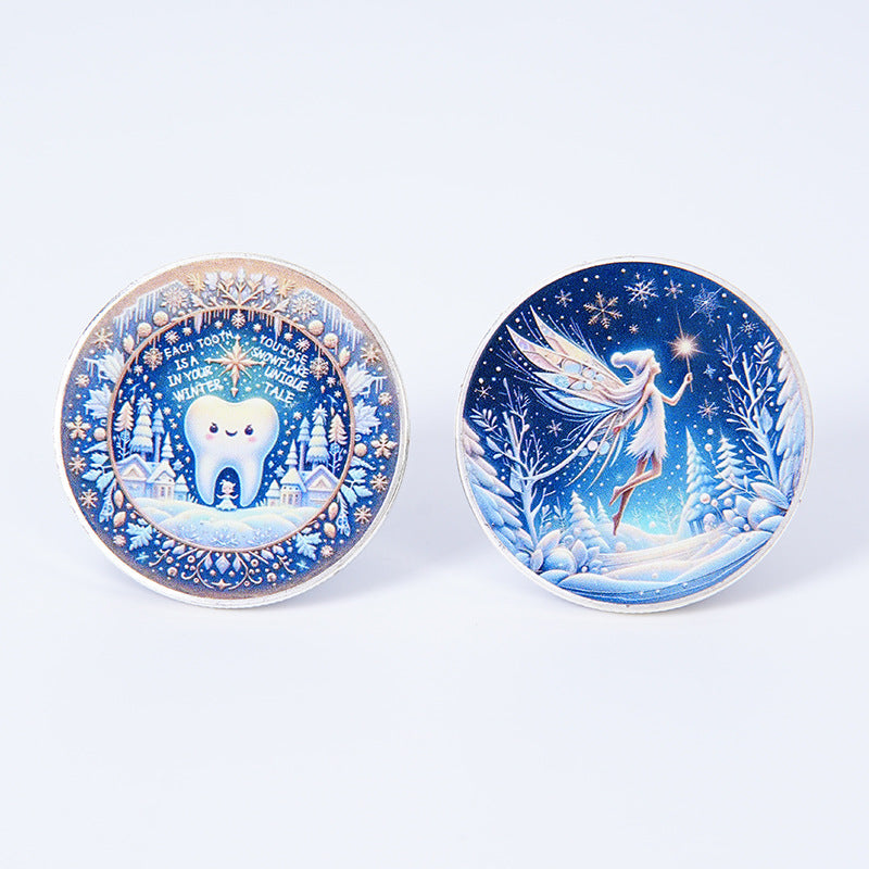 Commemorative Gold-Plated Tooth Fairy Coin Childrens Tooth-Exchange Gift
