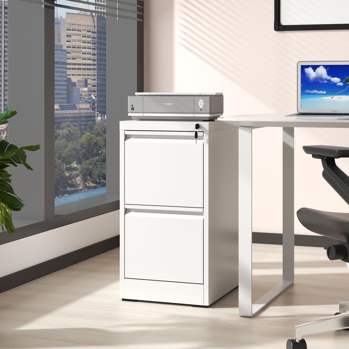 2 Drawer Metal Vertical File Cabinet With Lock Office Home Steel Vertical File Cabinet For A4 Legal Letter Size