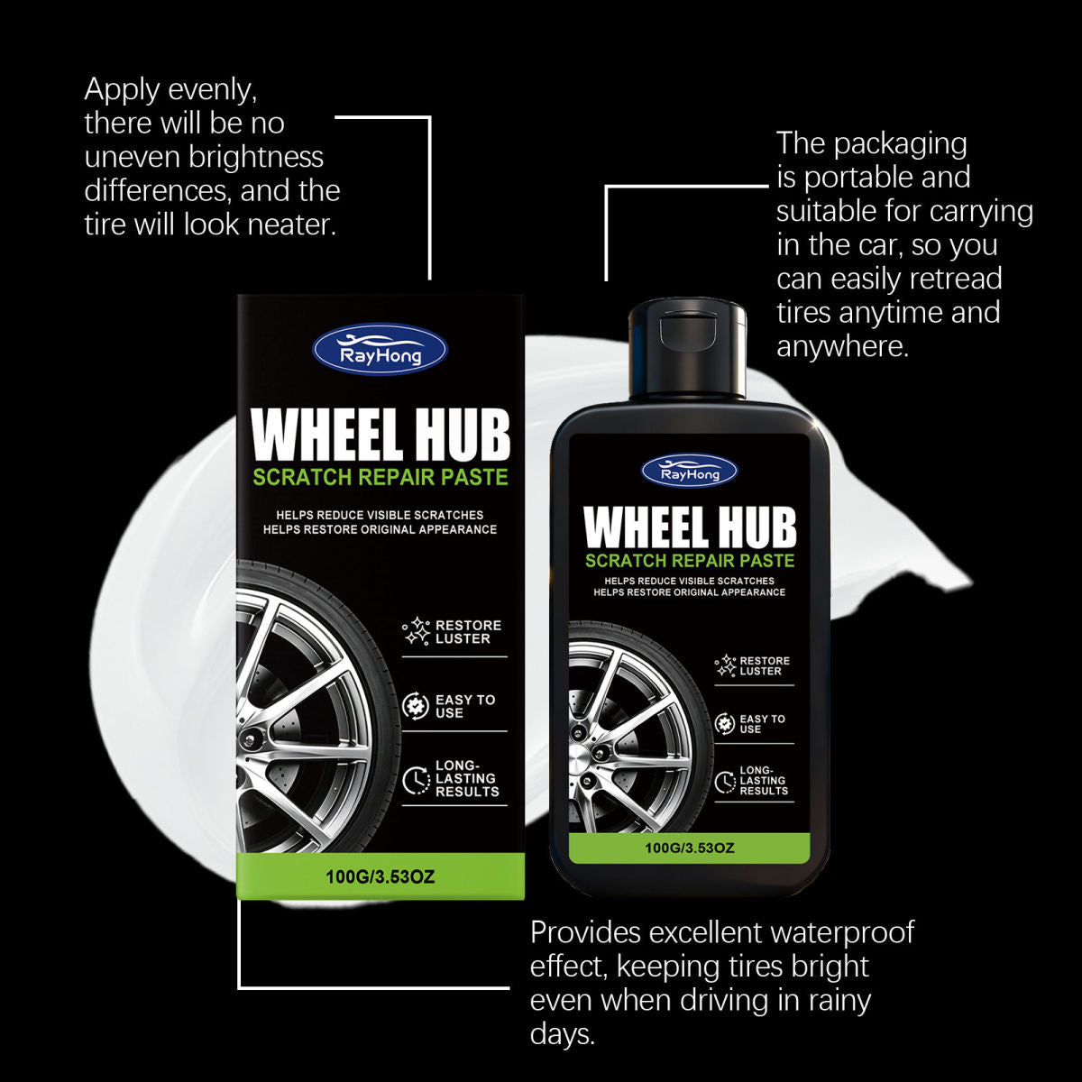 Wheel Hub Scratch Care Cream