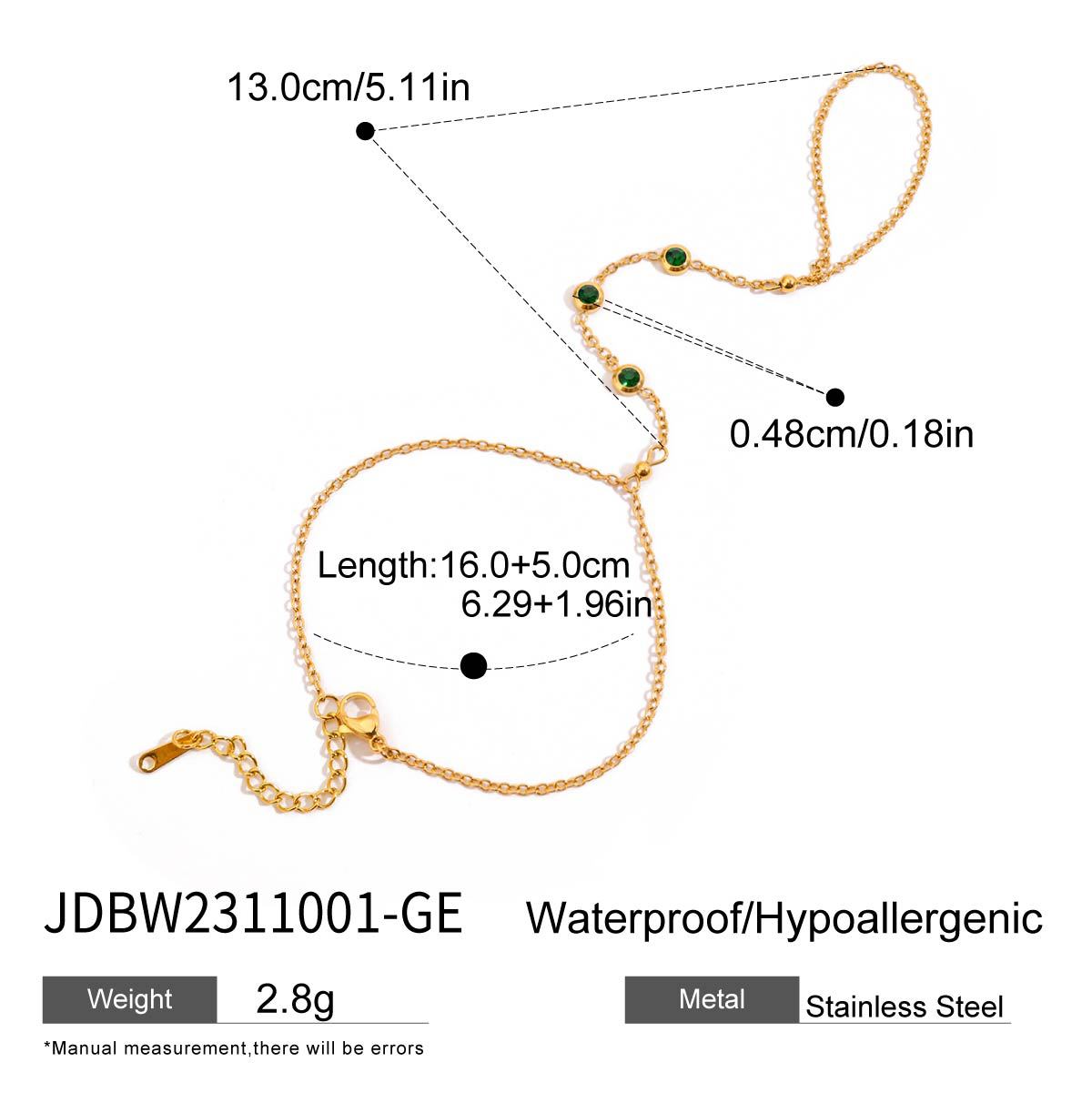 Bracelet Non-fading Zircon Finger Accessories Design Sense