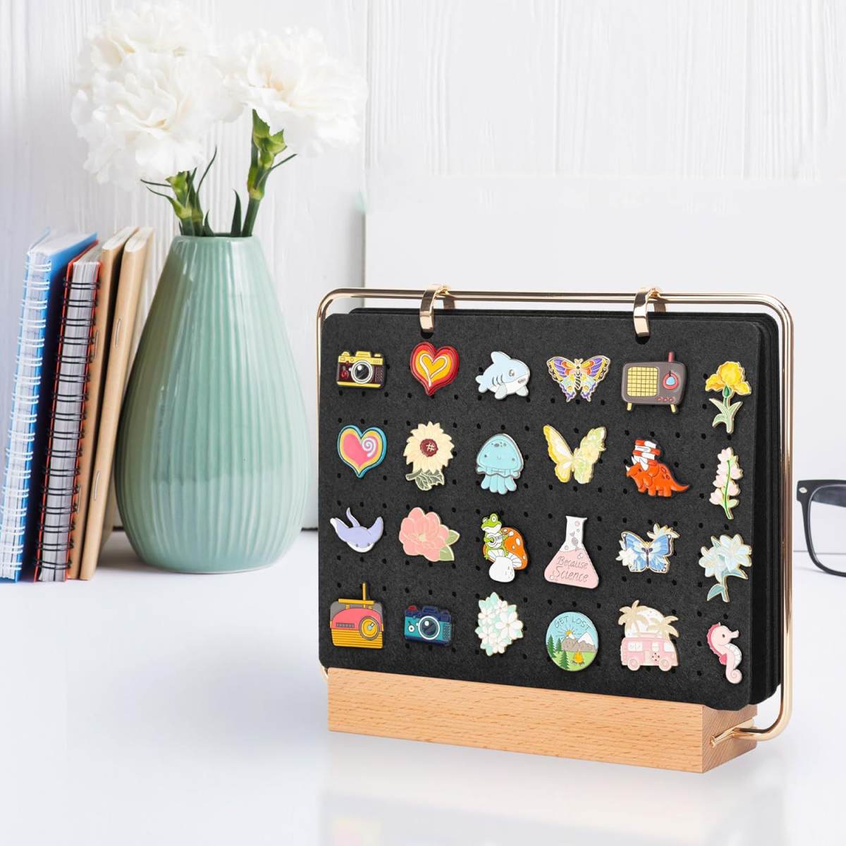 Felt Pin Display And Storage Rack