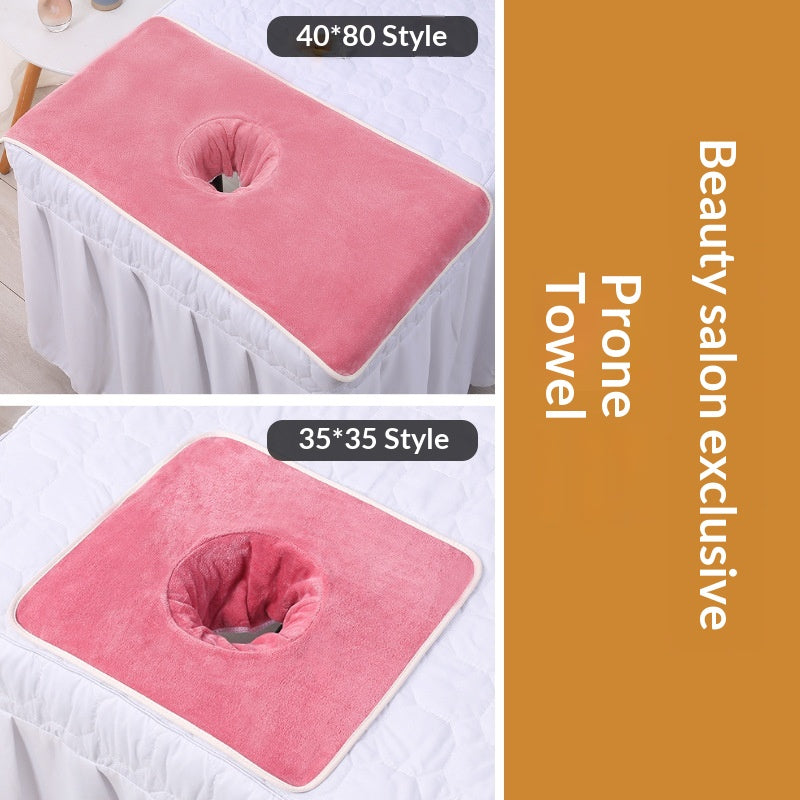 Beauty Salon Hole-Punched Lying-Down Towel For Massage