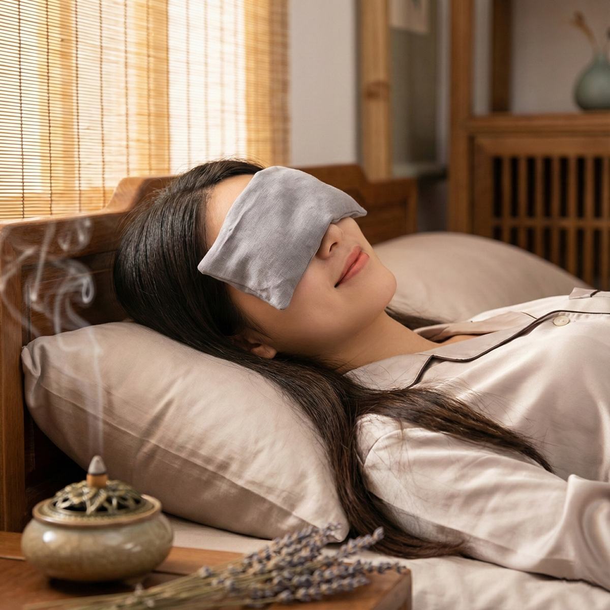 Yoga Meditation Healing Linen Lavender Eye Pillow Cover