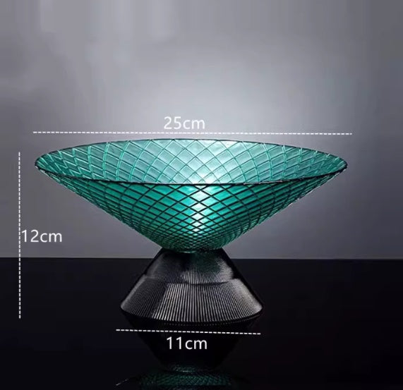 High-end Light-luxury Tea Table Snack And Candy Tray Dried Crystal Glass Fruit Bowl