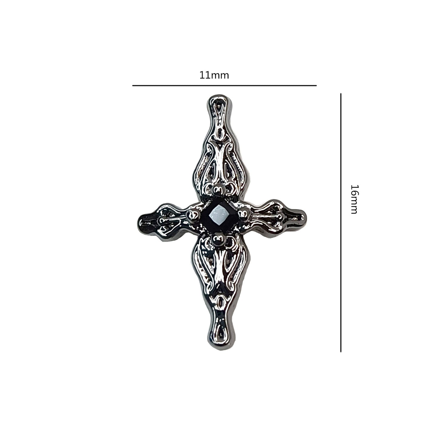 Copper Inlaid Zircon Style Nail Art Accessories Dark Zircon