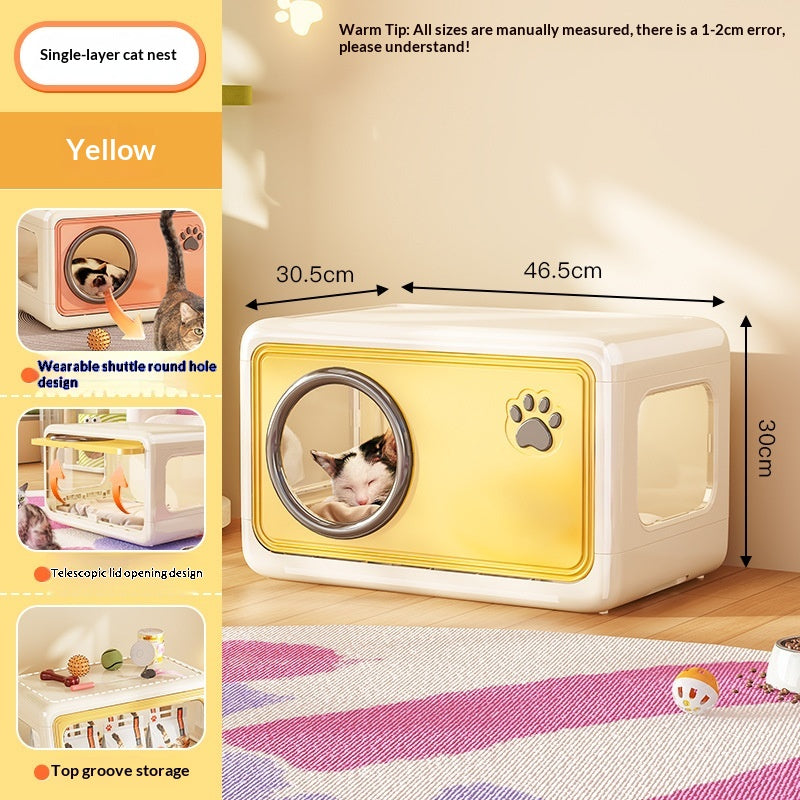 Large-capacity Cat Food Storage Container Cat Bed