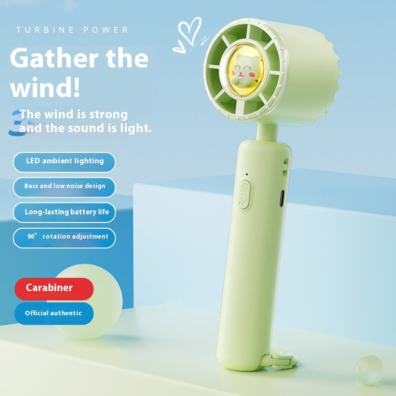 Portable Ice Compress Small Handheld Fan USB Rechargeable Cooling Fan