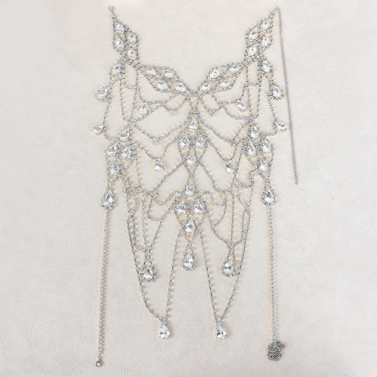 Rhinestone Multi-layer Chest Necklace Body Chain Accessories
