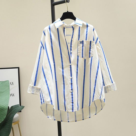 Korean-style Loose Casual Long-sleeve Shirt Sun-protective Top