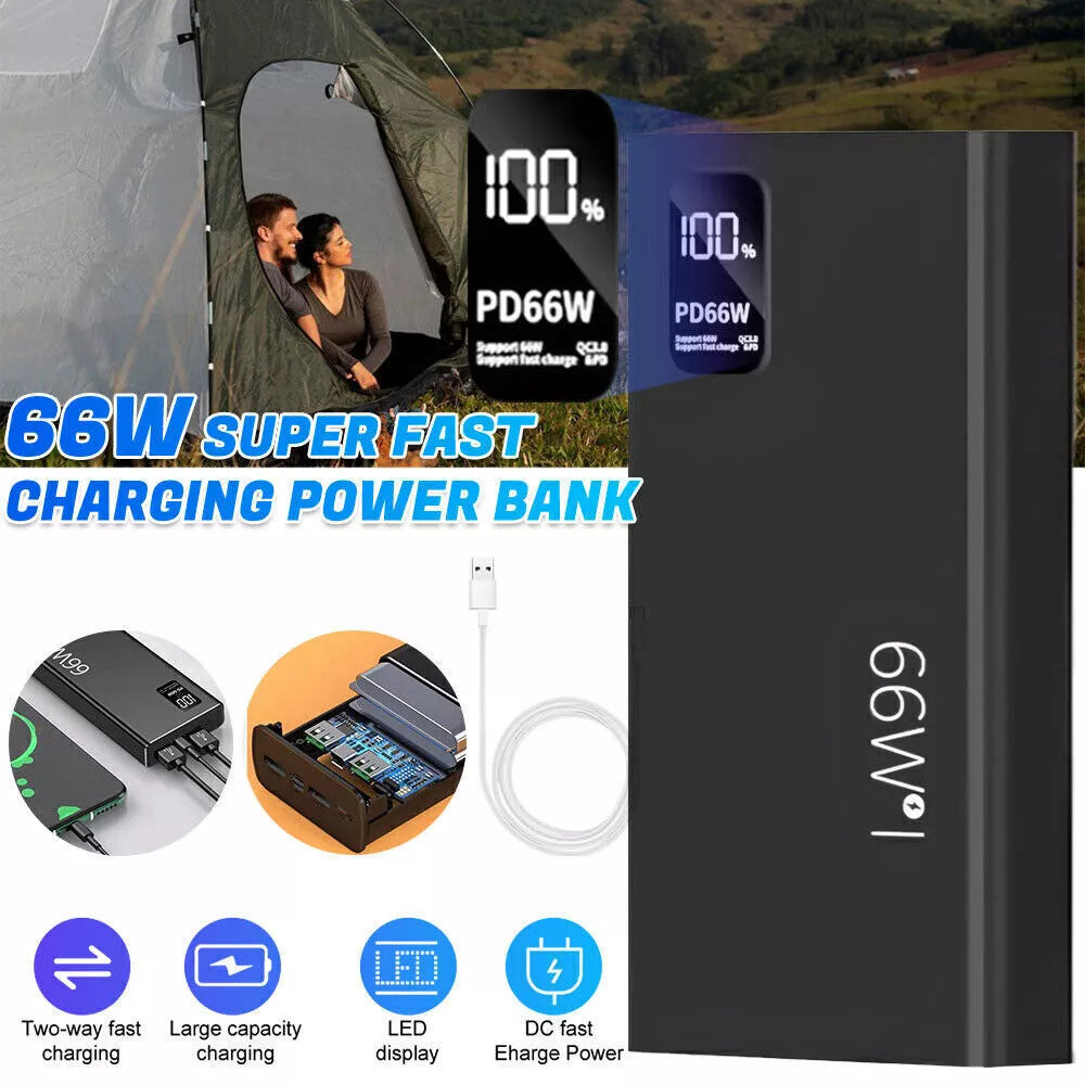9000000mAh Power Bank Pack Fast Charger 2 USB External Battery For Mobile Phone
