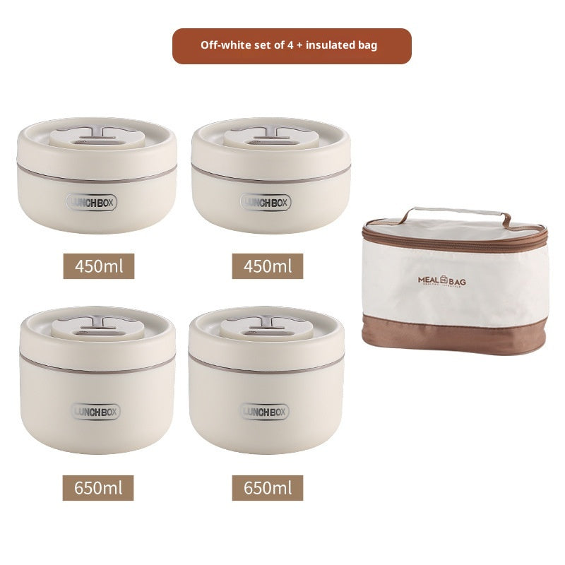 304 Stainless Steel Thermal Lunch Box Microwave-Safe Insulated Container For Office Workers