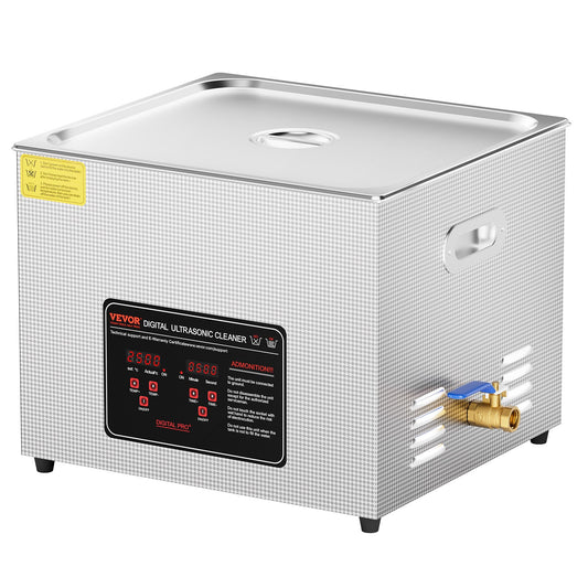 Ultrasonic Cleaner, 15L Professional 360W Cleaning Machine With Timer & Heater, 40kHz Digital Ultrasonic Cleaner With Basket For Watch Glasses Jewelry Retainer Industrial Parts Tools