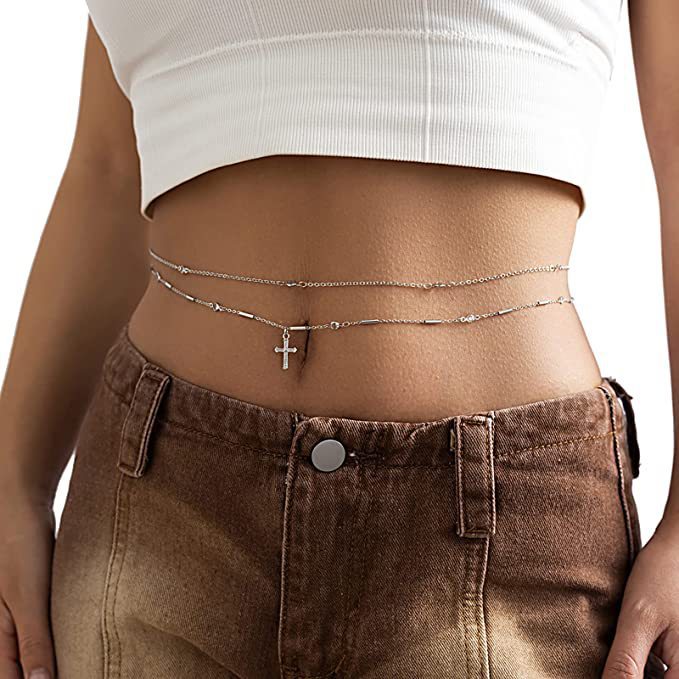 Women's Double-Layer Thin Chain Tassel Body Chain