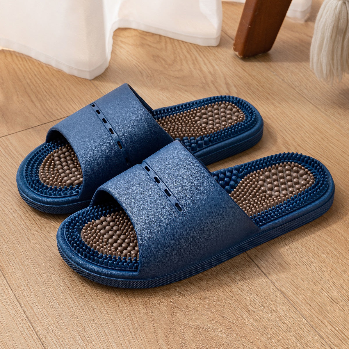 Massage Slippers For Men Summer Indoor Home And Bathroom Use Foot Acupressure Slippers With Non-slip Soles For Men