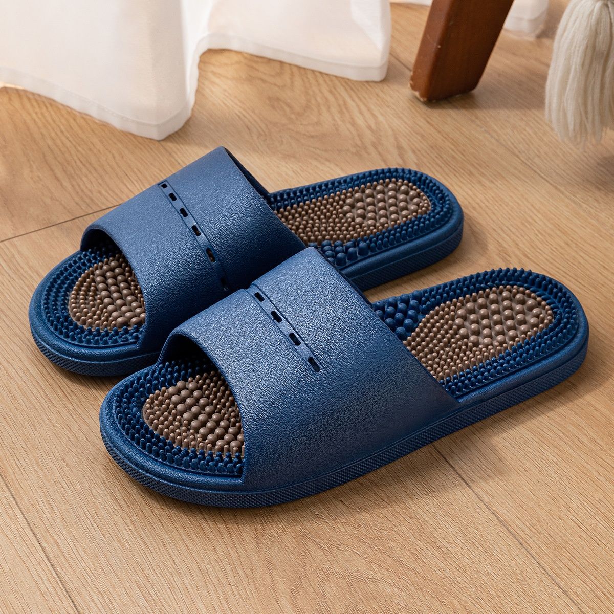 Massage Slippers For Men Summer Indoor Home And Bathroom Use Foot Acupressure Slippers With Non-slip Soles For Men