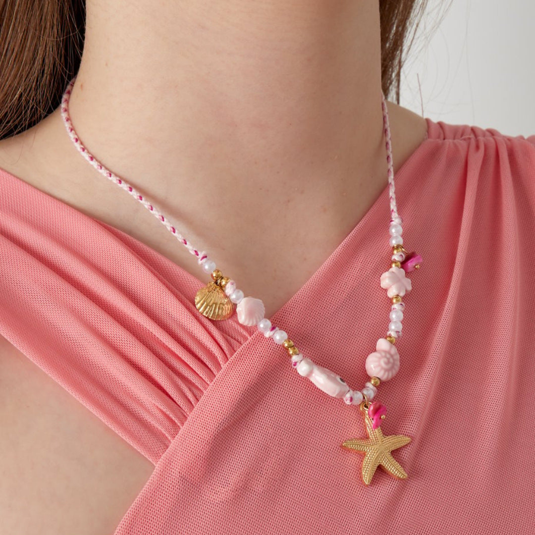 New Starfish Pendant And Small Fish Necklace