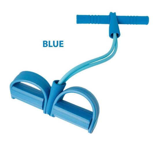 BLUE-New Outdoor Sports Exercise Pedal Tensioner Sports Rope Fitness Equipment Slim Abdominal Arm Pedal Tension Rope Sit-Up Assistant Rubber Equipment Tensioner