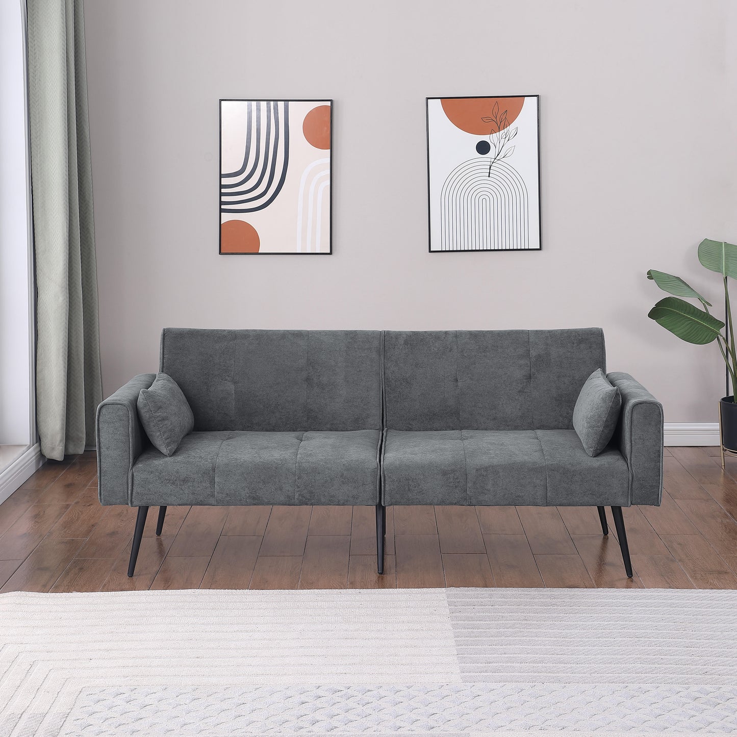 Convertible Sofa Bed,Folding Couch Bed Foldable Futon Sleeper, Sofa Bed With Adjustable Backrest For Living Room Apartment Bedroom Office Small Space