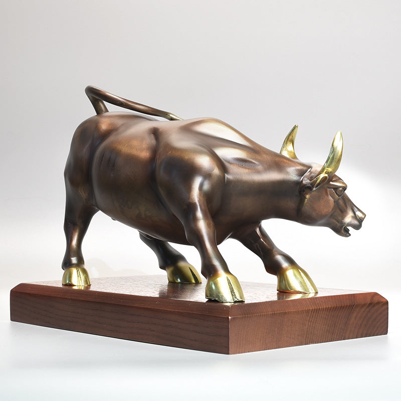 Bronze Ox Craftsmanship American-style Office Desk Home Decor Item