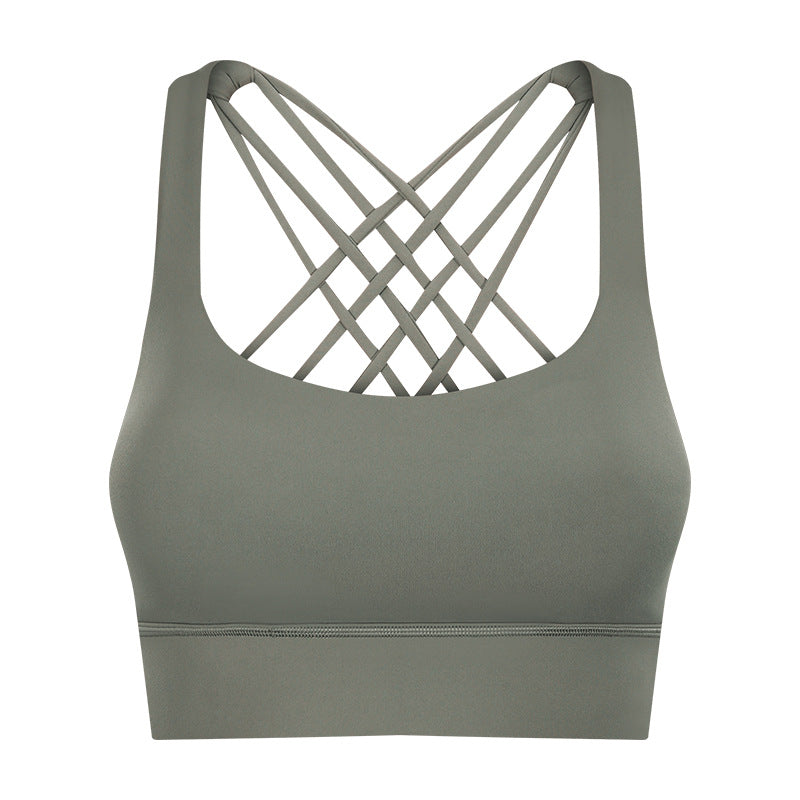 New Sports Underwear Women's Hem Widened Cross Beauty Back