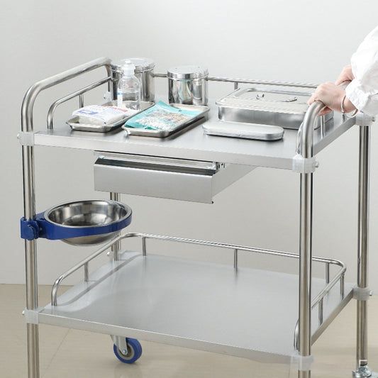 Thickened Medical Stainless Steel Treatment Car Three-layer Equipment