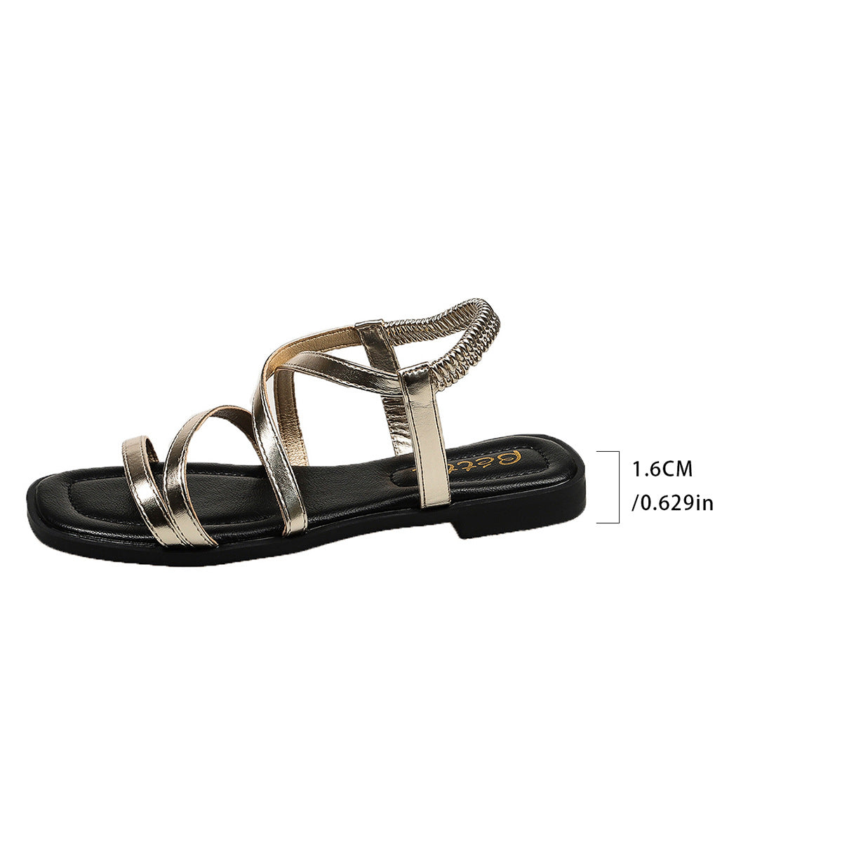 Summer New Style Strappy Cross-strap Closed-toe Flat Sandals