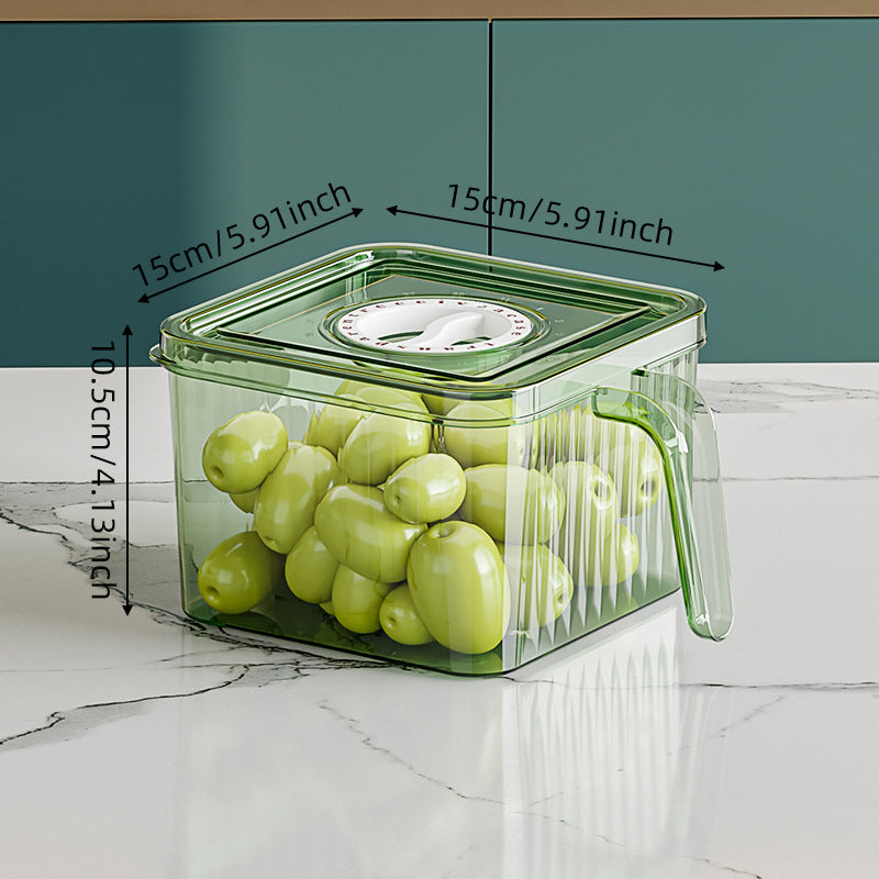 Transparent Food-grade Drainable Refrigerator Storage Container