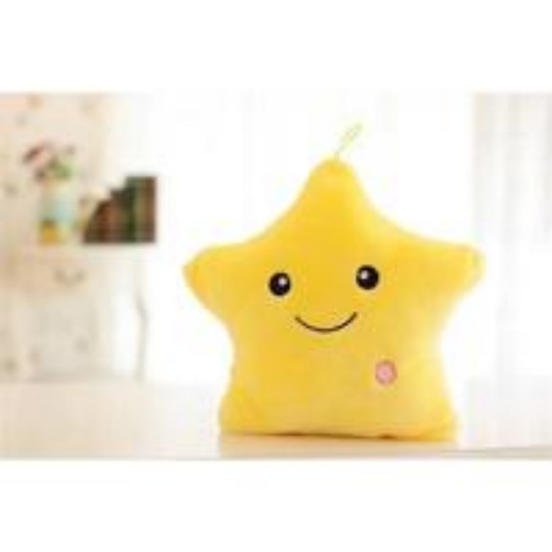 34CM Colorful Luminous Five-pointed Star Pillow Plush Toy Best Decoration