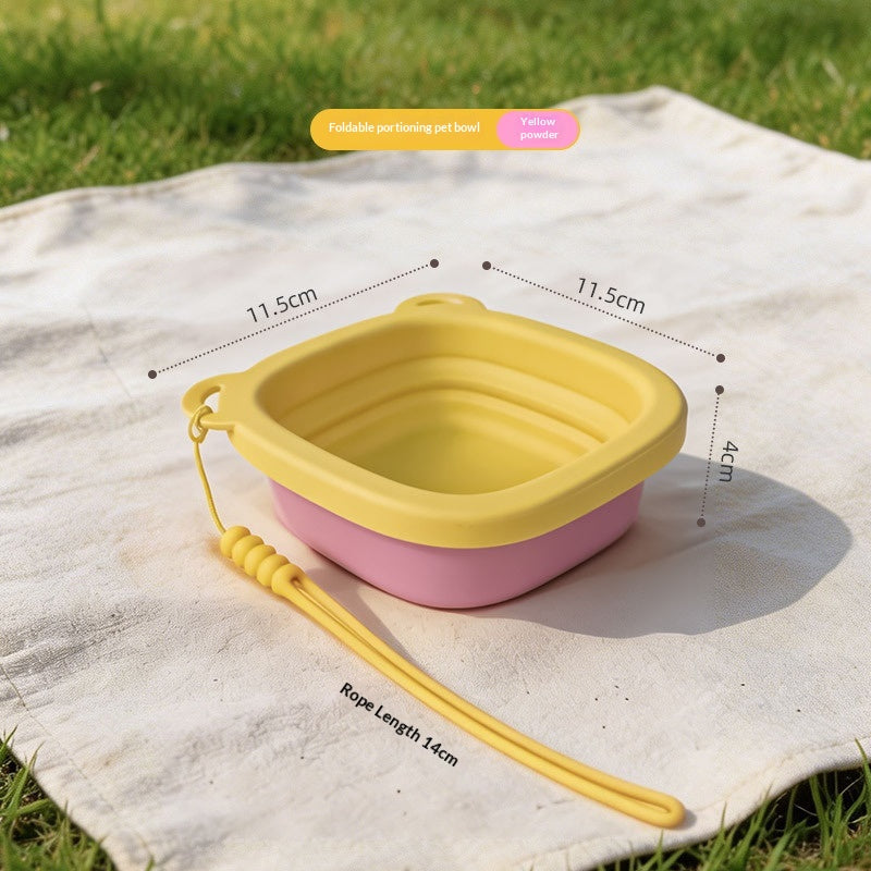 Silicone Foldable Pet Bowl Portable For Outdoor Use