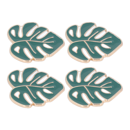 4Pcs Needle Minder Set DIY Magnet Cross Stitch Embroidery Accessories Green Leaves