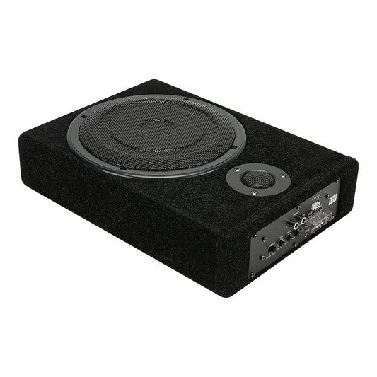 800W 8in  Car Under Seat Active Subwoofer Slim Amplified Sub Audio Speaker Kit 12V