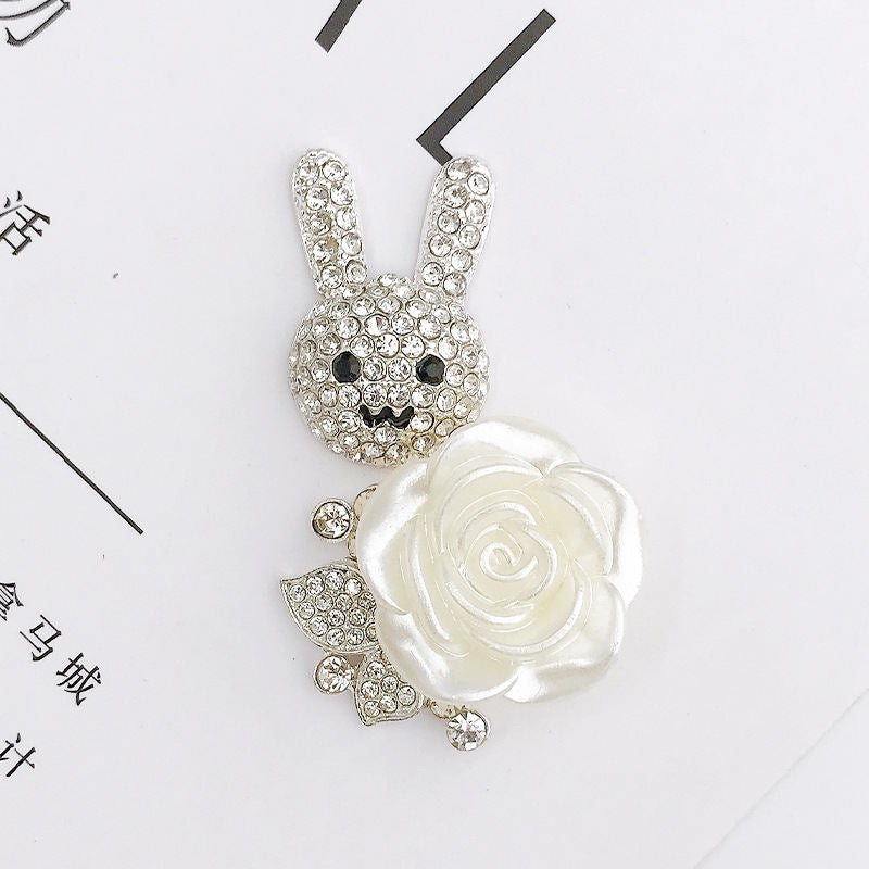 Diamond Rabbit Diy Ornament Accessories Diamond Studded By Hand Flower Phone Case