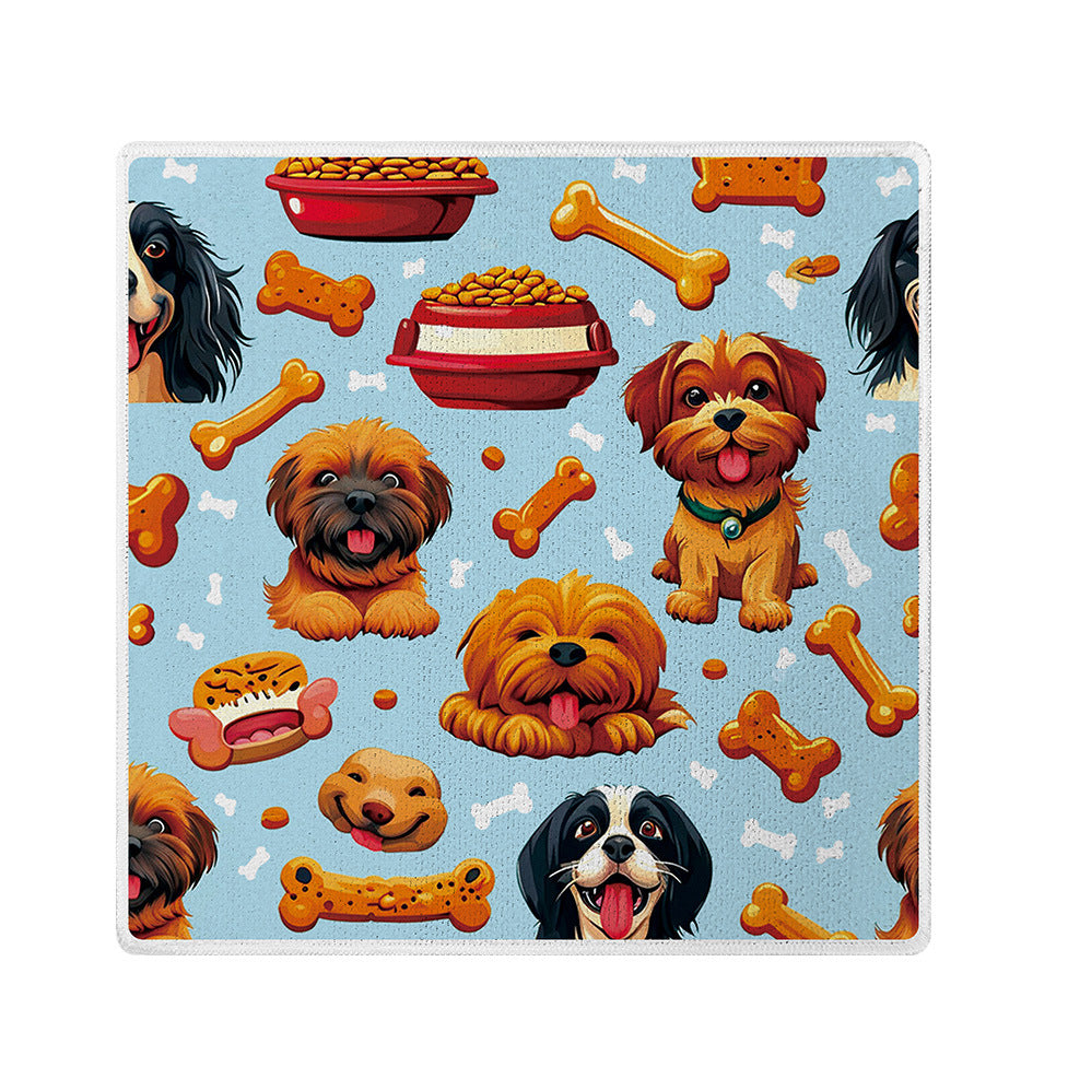 Printed Microfiber Kitchen Cleaning Cloth Small Square Towel