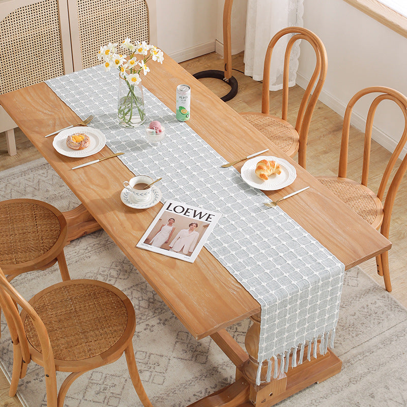 Modern Minimalist Tea TableCoffee Table Cloth, Cotton-Linen Table Runner