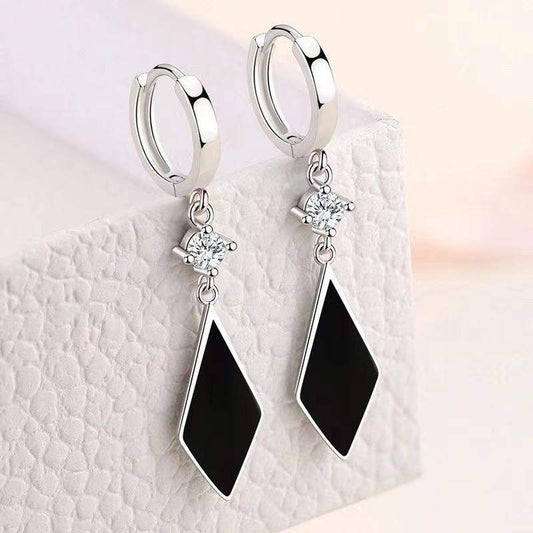 Vintage Diamond Japanese And Korean Temperamental Earrings