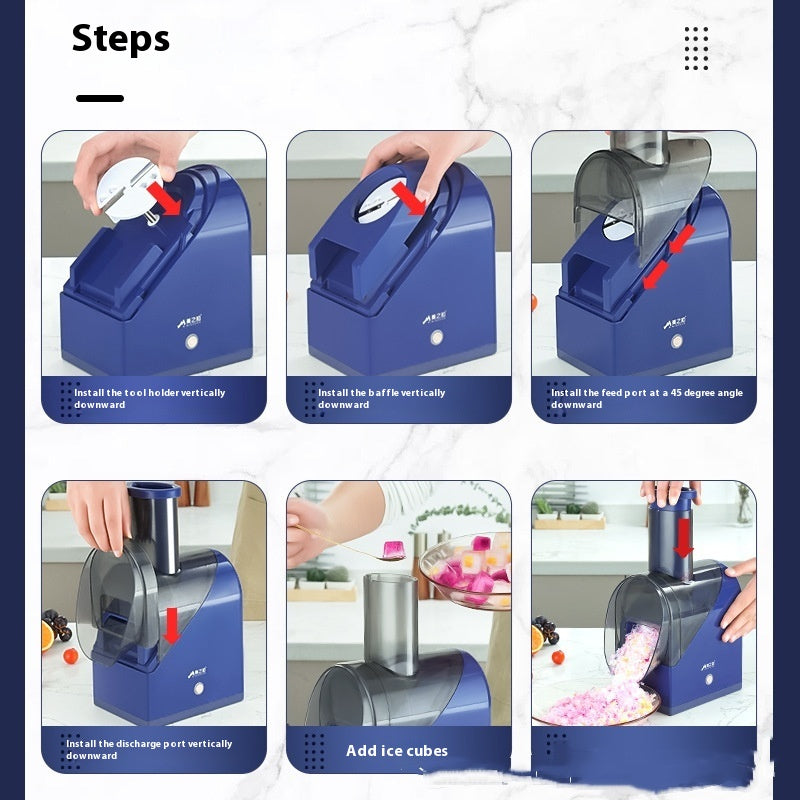 Portable USB Charging Ice Crusher Household Small Slush Machine