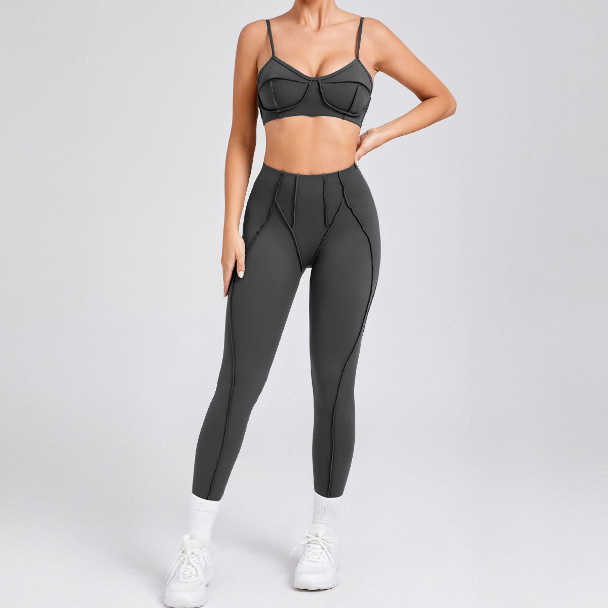 European And American Brushed Body-hugging Suit Sports And Leisure Yoga Clothes