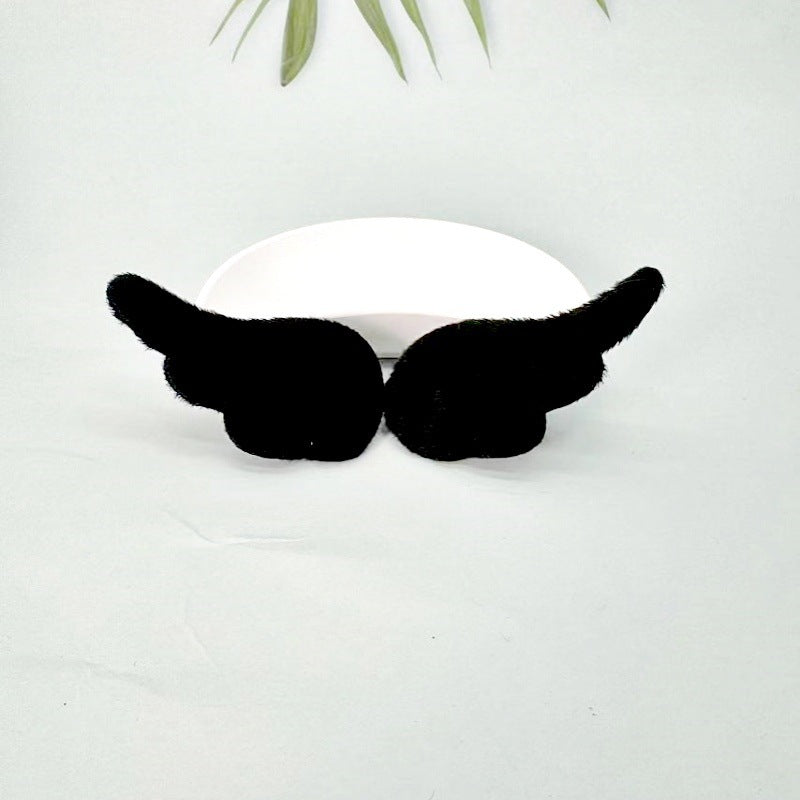 Cute Double-sided Plush Angel Wings DIY Accessories Hair Clips Barrettes Cake Toppers Toy Decoration Materials