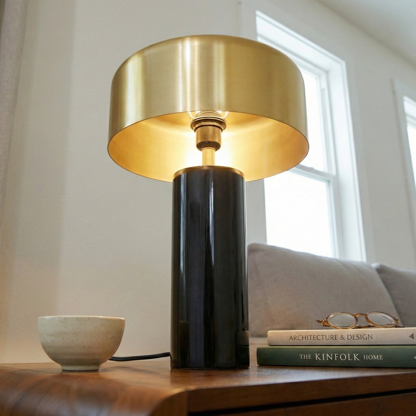 New Design Small Modern Stylish Desk Lamp In Stock In The United States, Easy To Install, Used For Bedside Table Lamp,Reading Lamp, Office, Kinetic Table Lamp - Gold Outer And White Inner 110 120V