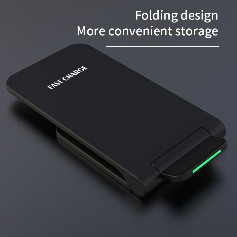 Foldable Wireless Charger 15W Fast Charging Desktop Dual Coil