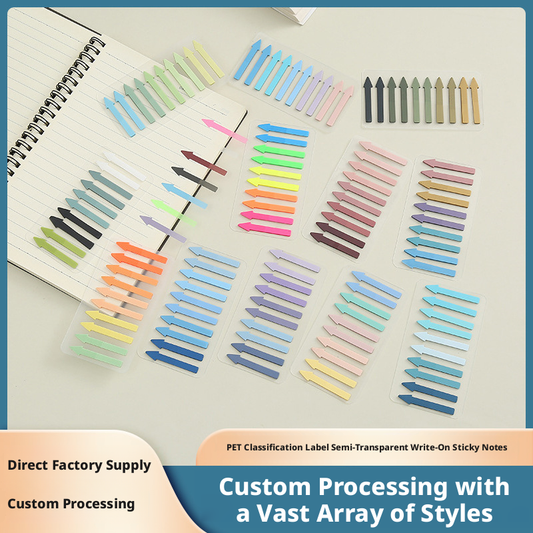 Translucent Arrow Post-it Stickers-Random Color-Pet-1 Board
