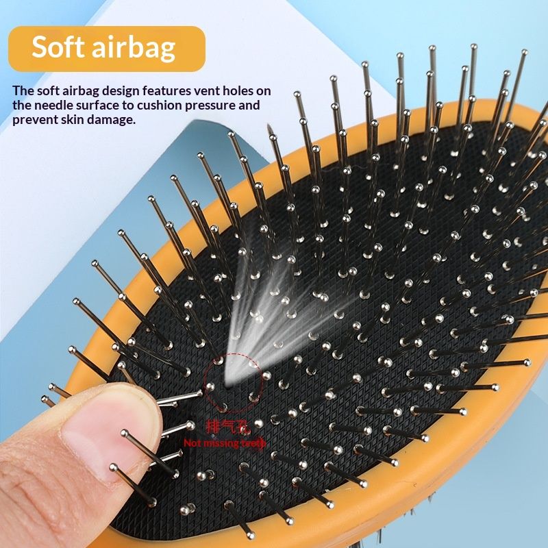Pet Bristle Airbag Massage Pin Brush
