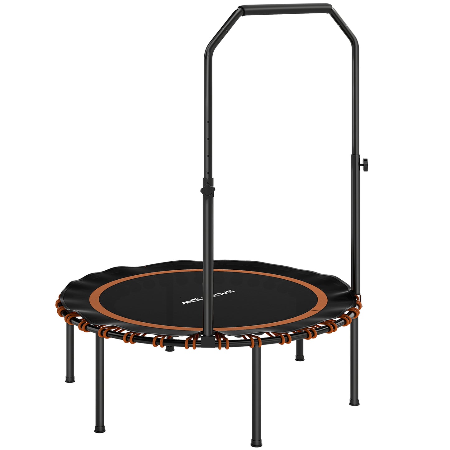 SPORTNOW 40" Foldable Fitness Trampoline Rebounder With Handle, Orange