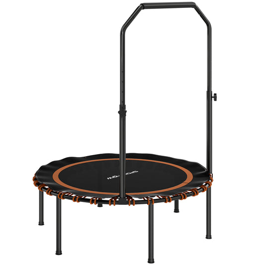 SPORTNOW 40" Foldable Fitness Trampoline Rebounder With Handle, Orange