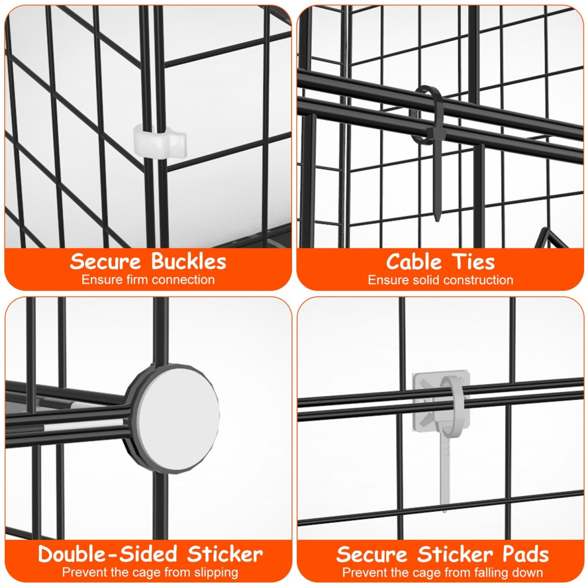 1Pc 2Tier Cat Cage Playpen Indoor Pet Enclosures Kitten Kennel House Detachable Cat Crate With Climbing Ladder 2 Doors For 1 To 2 Cats For Ferret Squirrel Small Animals