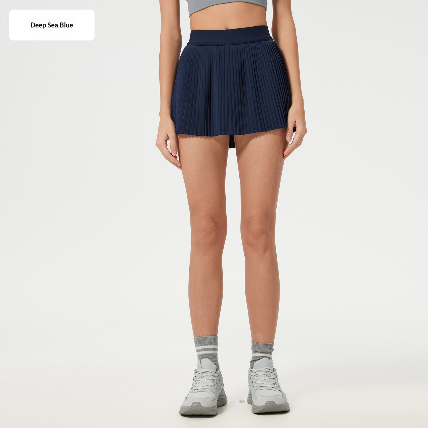 Quick-drying Breathable High-waisted Pleated Skirt For Fitness And Yoga