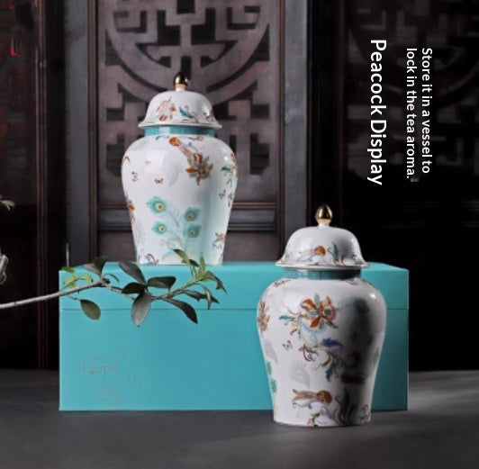 Exquisite Colorful General Jar Double Ceramic Tea Packaging Empty Gift Box