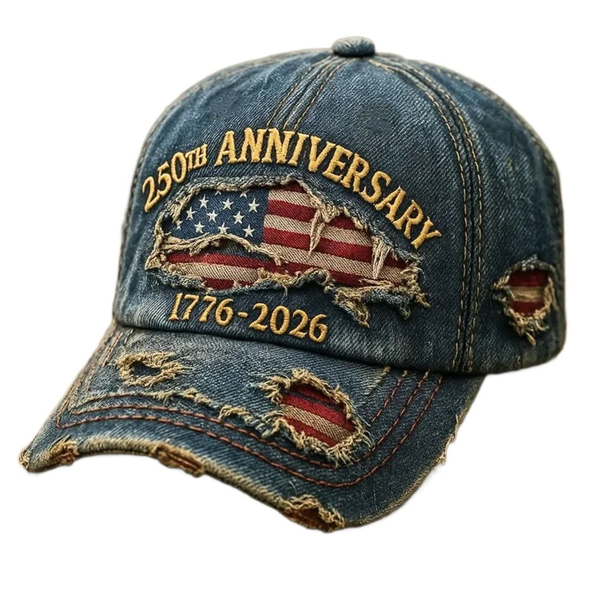 Korean-style Versatile Vintage Distressed English Baseball Cap