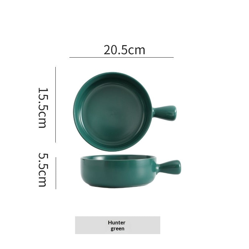 Japanese-Korean Style Ceramic Handle Bowl